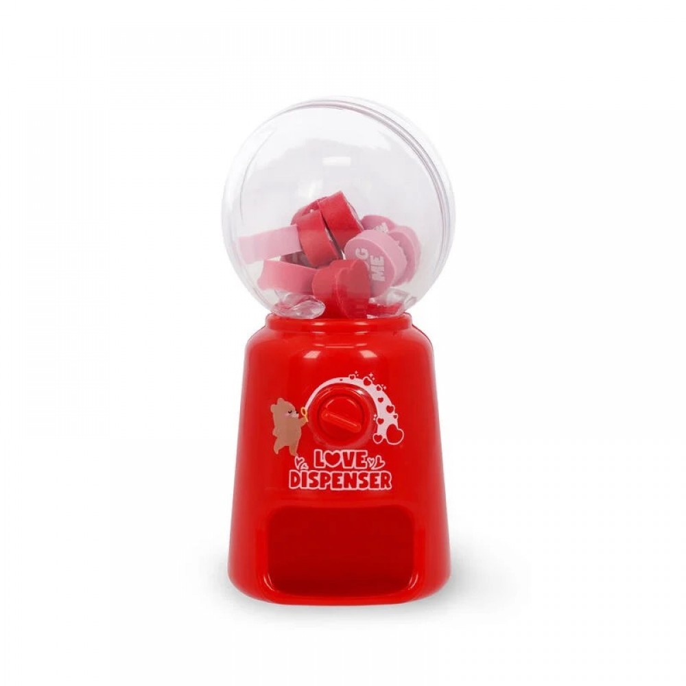 Mini Eraser Dispenser - Love Dispenser