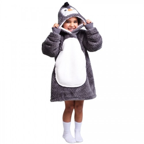 Noxxiez Κουβέρτα Hoodie με κουκούλα και μανίκια Penguin 3-6 χρονών