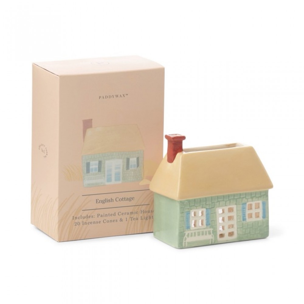 Κεραμικό Σπιτάκι No.04 English Cottage Style με Αρωματικούς incense κώνους & Ρεσώ - Paddywax Κεραμικό Σπιτάκι No.04 English Cottage Style με Αρωματικούς incense κώνους & Ρεσώ - Paddywax
