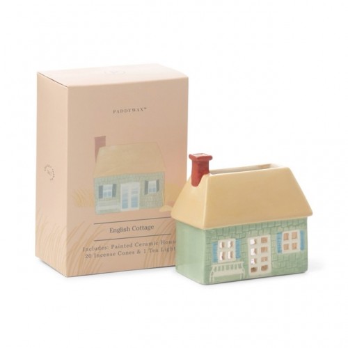 Κεραμικό Σπιτάκι No.04 English Cottage Style με Αρωματικούς incense κώνους & Ρεσώ - Paddywax