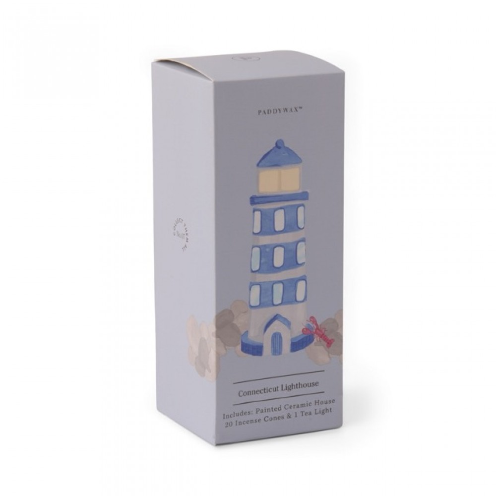Κεραμικός Φάρος No.07 Lighthouse Style με Αρωματικούς incense κώνους & Ρεσώ - Paddywax