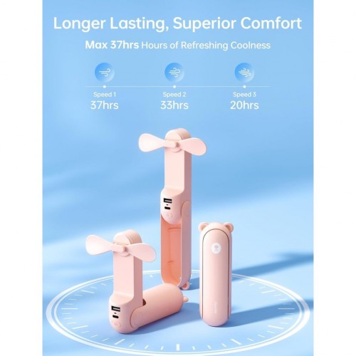 JISULIFE HANDHELD FAN 8 PLUS (4500MAH) PINK