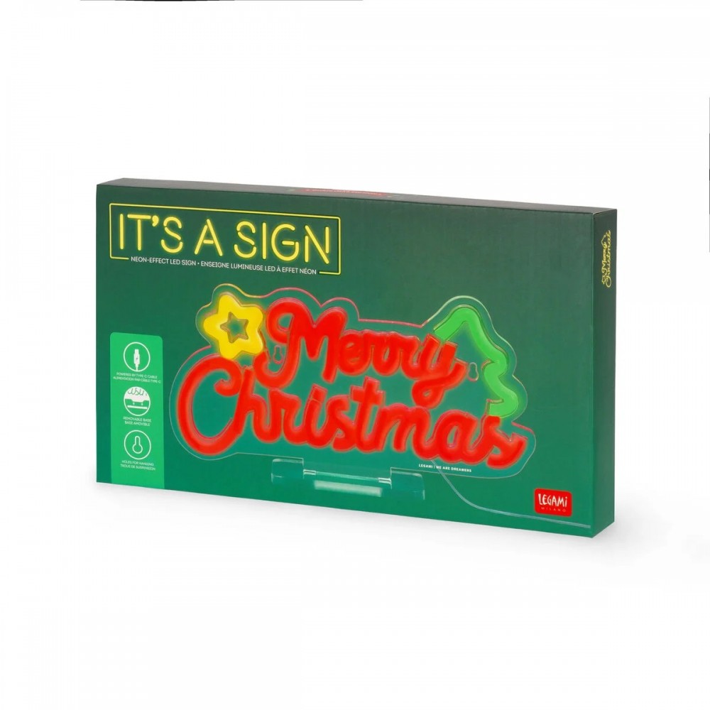 Neon Effect Led Lamp - Merry Xmas - It's a Sign