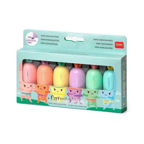 Set Of 6 Mini Highlighters - Carrate Team