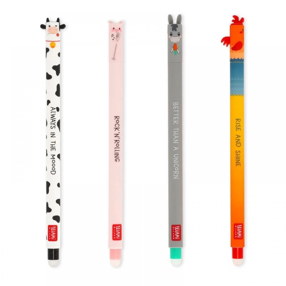 Set of 4 Erasable Gel Pens