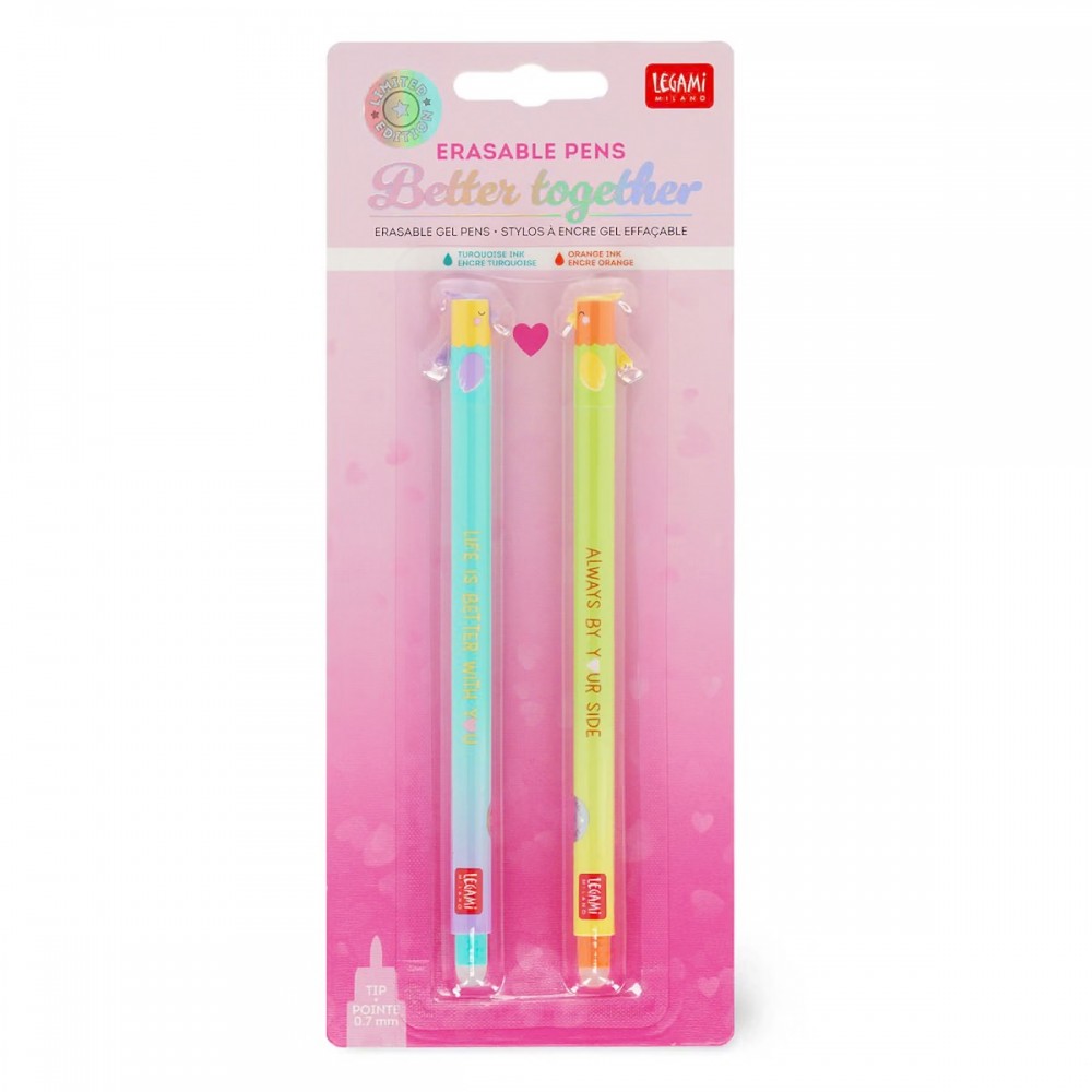 Legami Σετ Στυλό Gel Erasable 2τεμ. Better Together