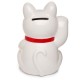 Maneki Neko Lucky Cat White Ceramic Money Box