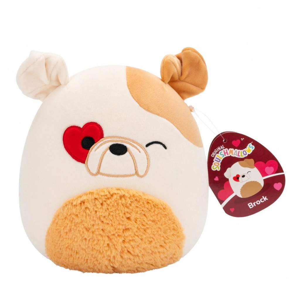 Λούτρινο Squishmallows Valentines Brock the Bulldog 19cm Plush Λούτρινο Squishmallows Valentines Brock the Bulldog 19cm Plush