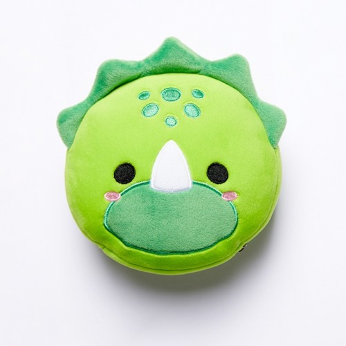Relaxeazzz Dinosaur Round Plush Travel Pillow & Eye Mask