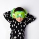Relaxeazzz Dinosaur Round Plush Travel Pillow & Eye Mask