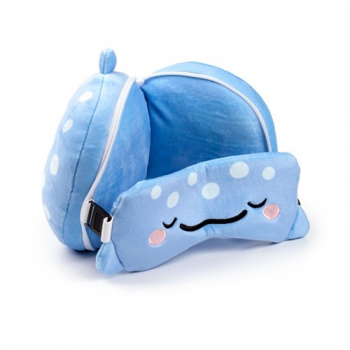 Relaxeazzz Adoramals Whale Shark Plush Travel Pillow & Eye Mask