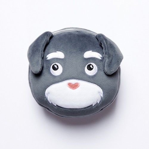 Relaxeazzz Dog Squad Round Plush Travel Pillow & Eye Mask