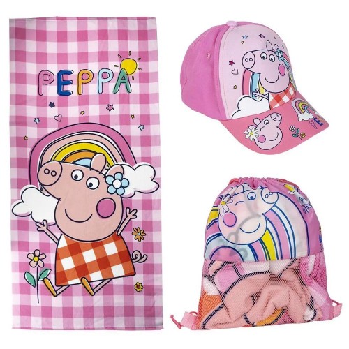 Σετ Τσάντα Παραλίας με Πετσέτα & Καπέλο PEPPA PIG