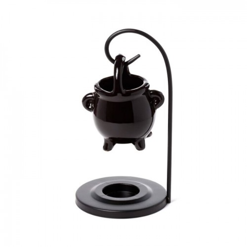 Black Cauldron Hanging Oil Burner with Stand